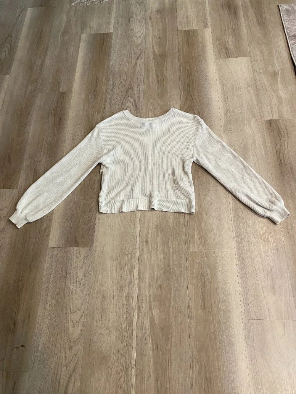 Lululemon Reversible Crossover Sweater Bone Rib Knit XS LUXE